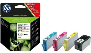 HP 920XL CMYK C2N92AE Combo Pack HP Officejet 6000 6500A 7000 7500, OfficeJet Pro 6500A