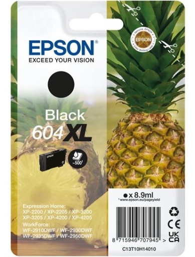 Tusz Epson XP-2200/3200/4200 WF-2910/2930/2950 czarny 8,9ml 604XL