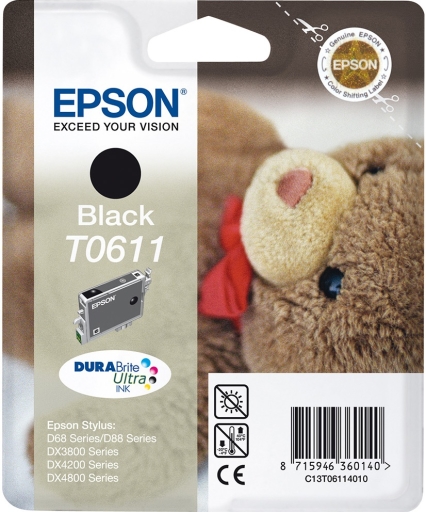 Tusz T0611 czarny do Epson Stylus D88, D68PE DX3800 DX3850 DX4200 DX4850