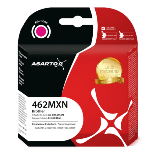 Tusz Brother MFC-J2340DW MFC-J3540DW/J3940DW magenta 19ml Asarto zamiennik LC462XLM